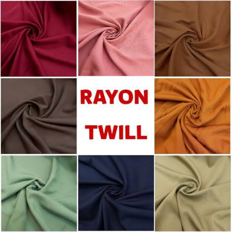 Bahan Rayon Twill Polos UNIQLO (100% Cotton)