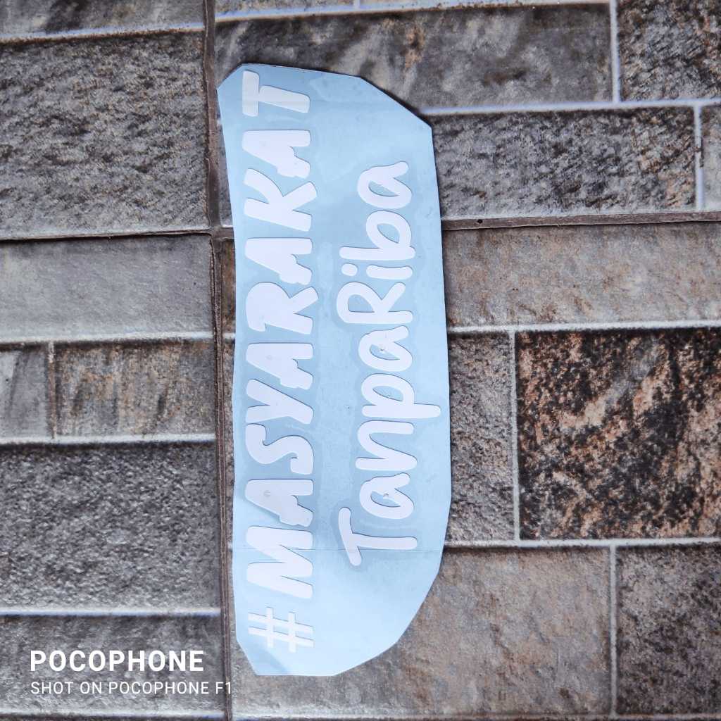 

Cutting Stiker Masyarakat tanpa Riba Slogan Tanpa Utang Islam Muslim