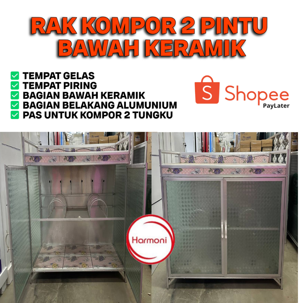 RAK KOMPOR 2 PINTU BAWAH KERAMIK