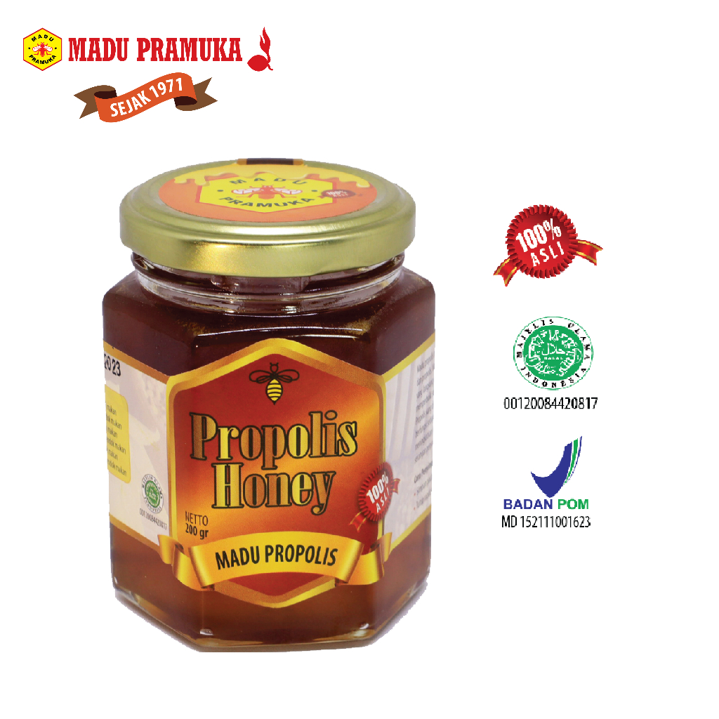 

Madu Pramuka Propollis 200 gr