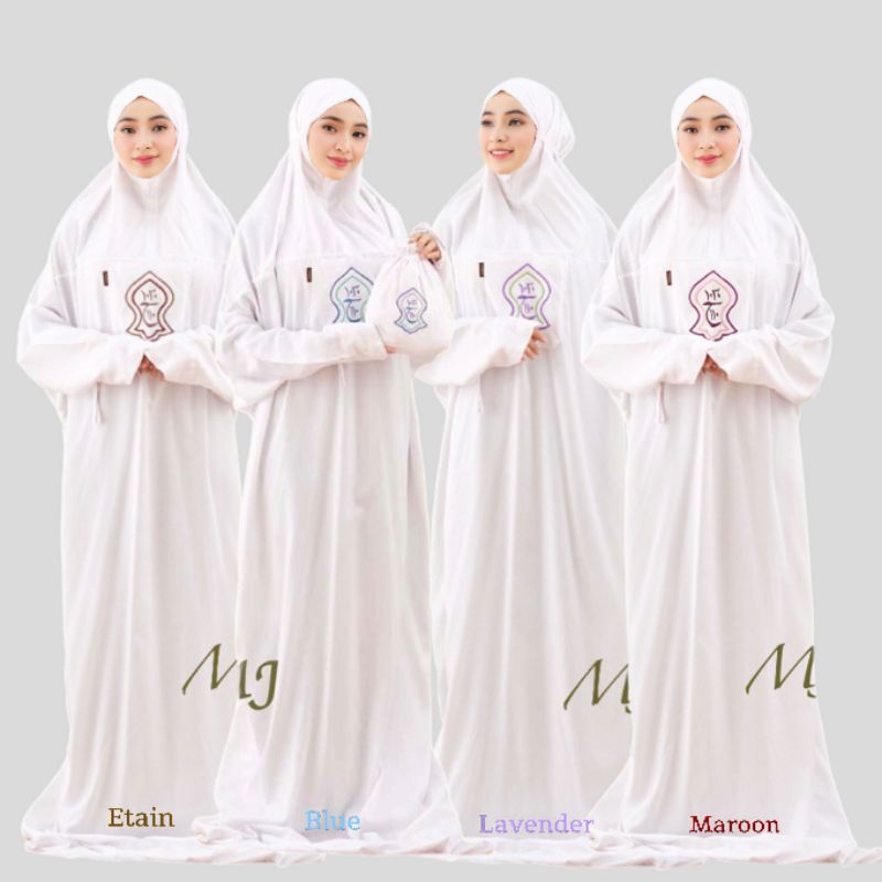 MUKENA TERUSAN TEROMPAH PUTIH