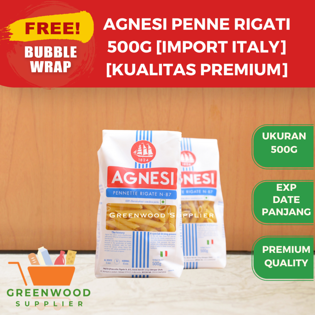 

Agnesi Pasta Penne Rigati 500G - IMPORT ITALY