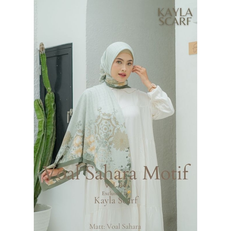 Segi empat voal Sahara motif 115x115