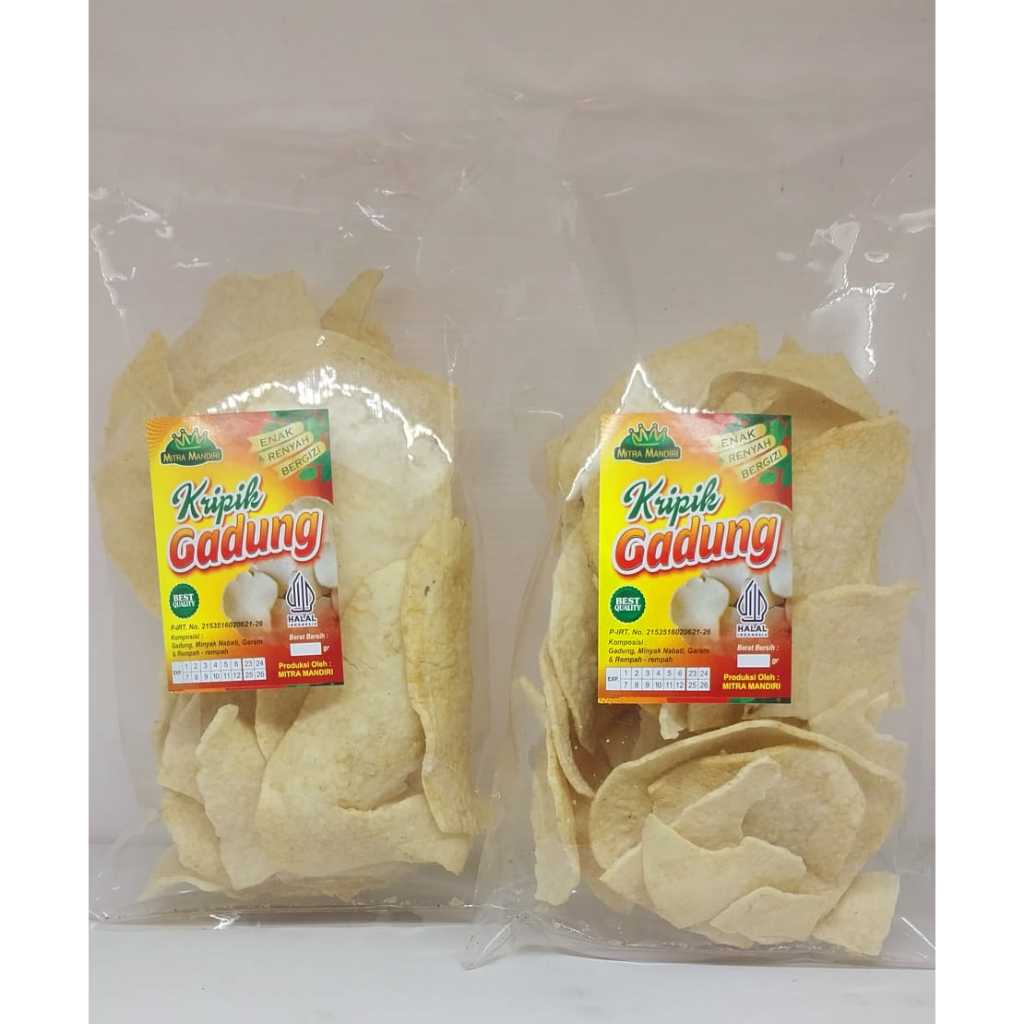 

Kerupuk/Kripik/Keripik Gadung Matang Aneka Camilan Kemasan 100Gr