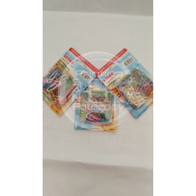 

Vinyl Paper Clips Isi 100 pcs Bright Color No. 3100