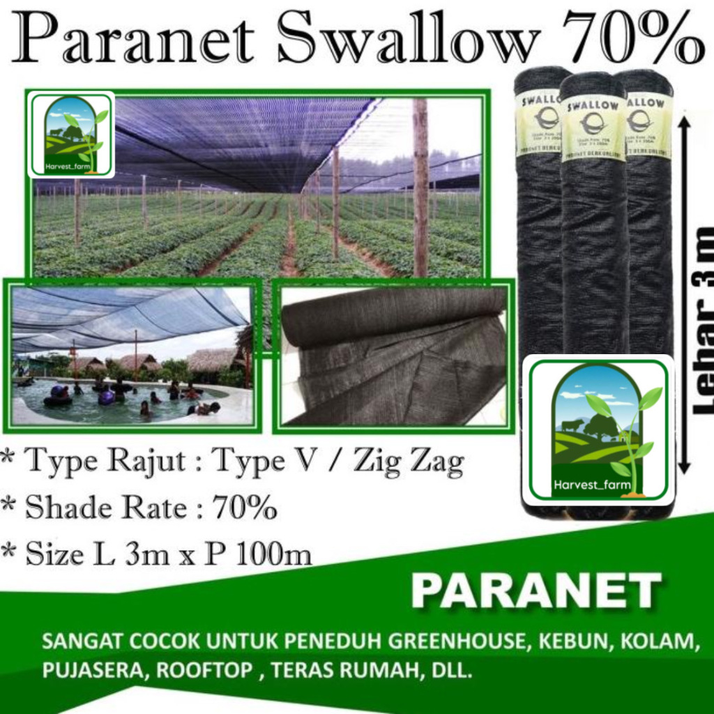 Paranet Swallow 70% - Jaring Paranet Shading Net - Paranet 70% 1 Roll