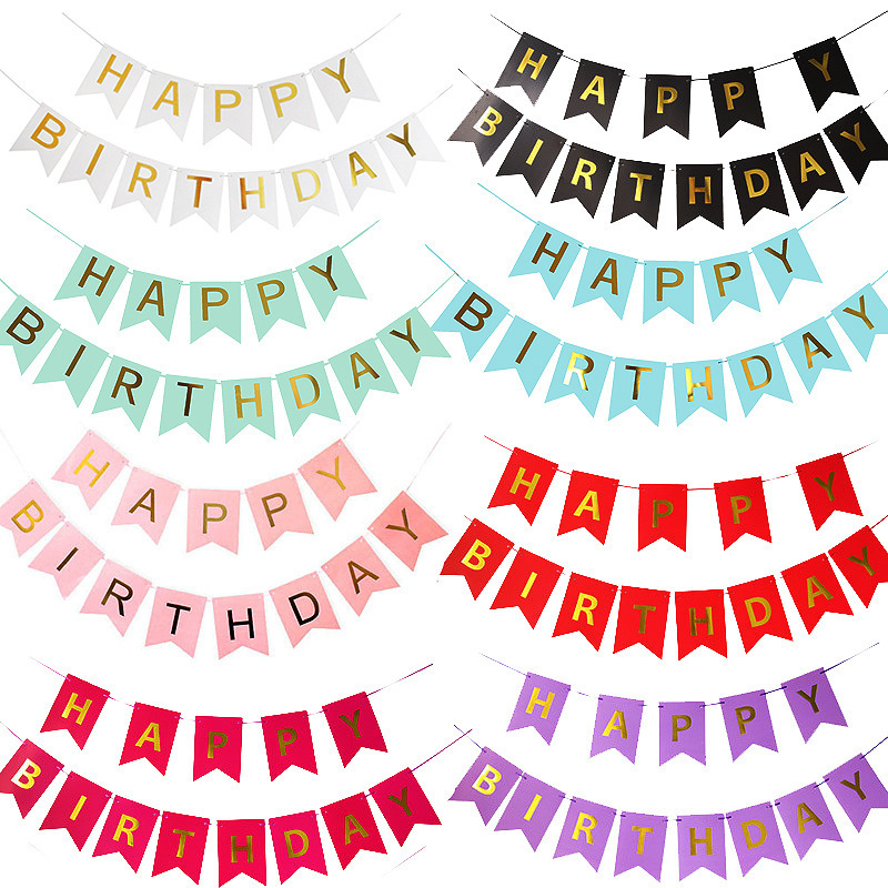 Banner Happy Birthday / Banner HBD Dekorasi Happy Birthday / Banner Happy Birthday Warna Polos
