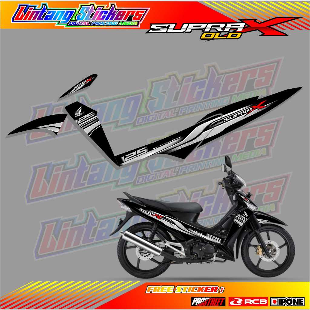 STRIPING VARIASI HONDA SUPRA X 125 OLD / STICKER LIST MOTOR HONDA SUPRA X 125 OLD
