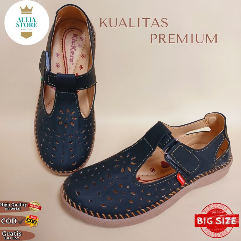 sepatu sandal kickers  wanita murah kekinian big size jumbo ukuran besar 41_45 btg 09