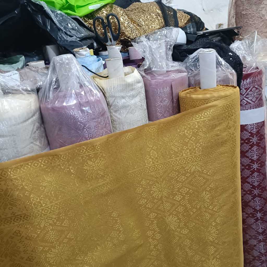 songket meteran,songket palembang, songket mesin