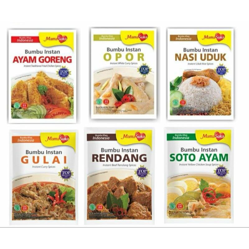 

Bumbu Instant Mamasuka Rendang/Soto/Gulai/Nasi Uduk/Opor/Ayam Goreng