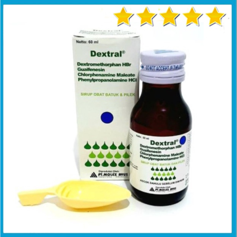 Dextral Sirup 60ml | Mengatasi Flu dan Batuk | Obat Batuk Pilek Dewasa dan Anak-Anak Harga Murah