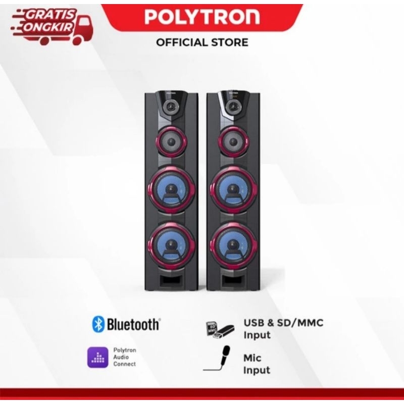 POLYTRON PAS 8F28 Speaker Aktif Bluetooth Karaoke 8 inch 200 WRMS PAS8F28