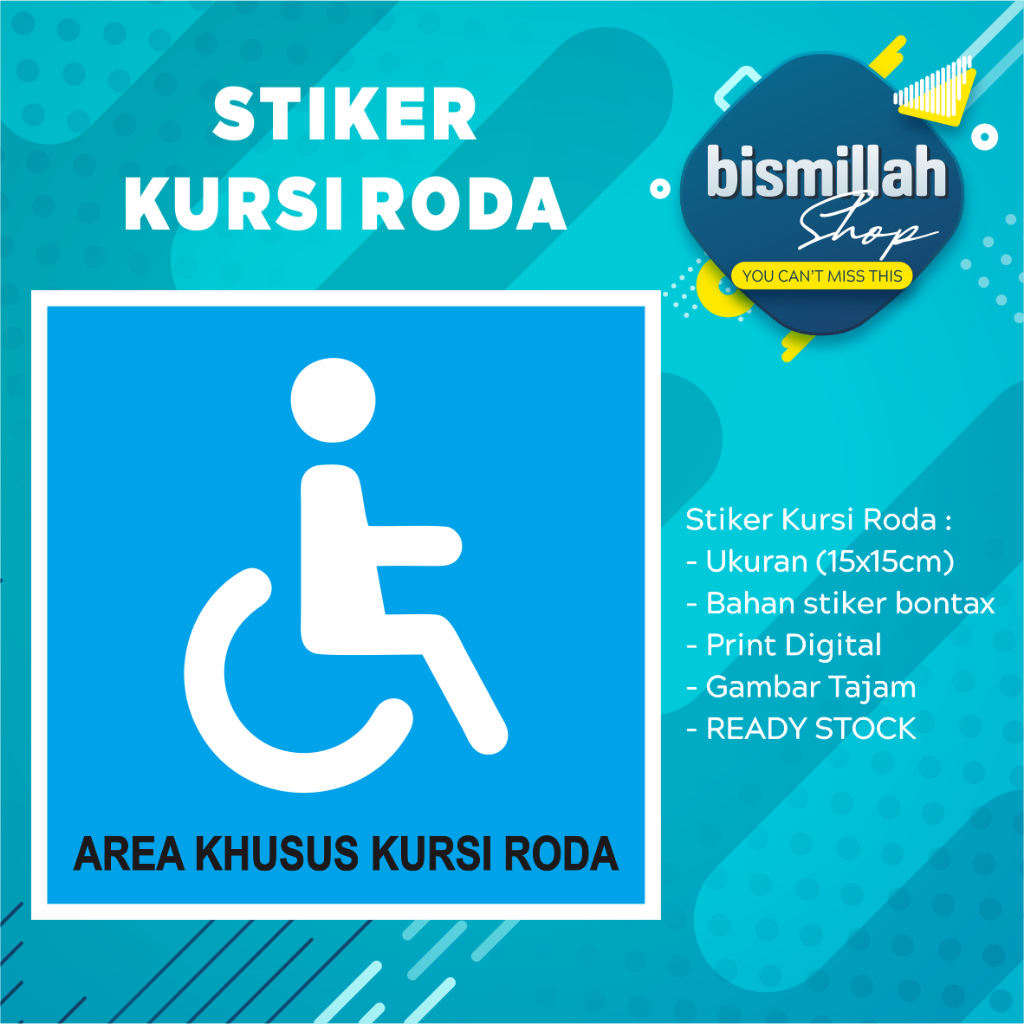 

(Min. Order 3Lbr) Stiker Kursi Roda