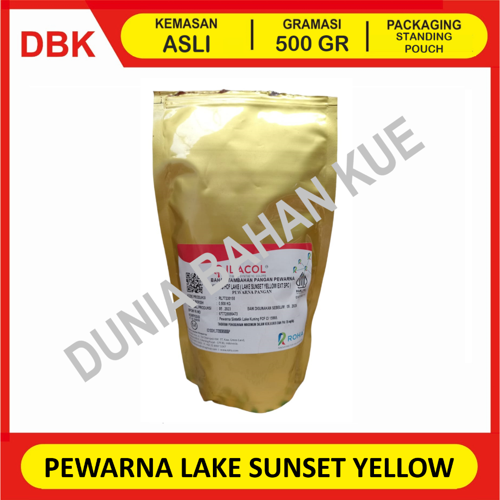 

PEWARNA MAKANAN LARUT MINYAK SUNSET YELLOW / ORANGE - 500 GR / OIL SOLUBLE