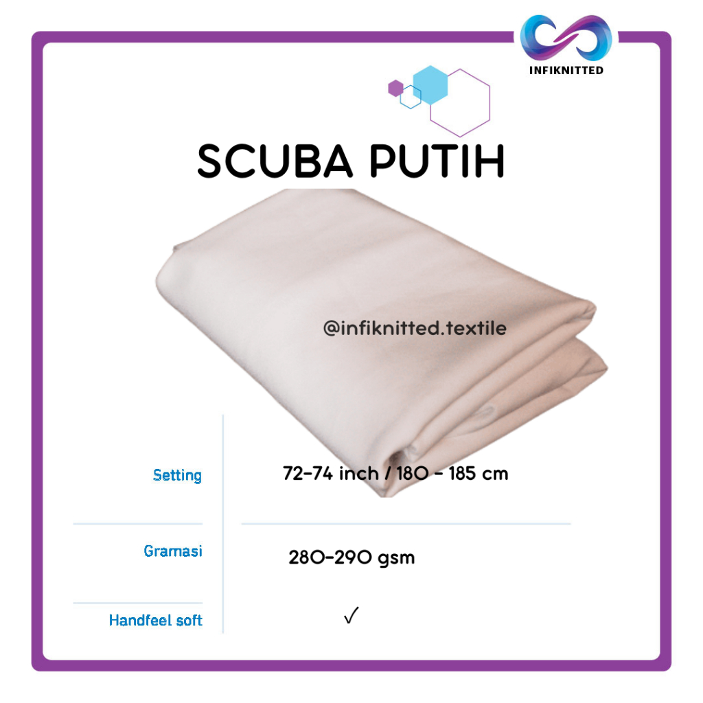 Infiknitted Textile - Kain Scuba Premium Meteran Rollan