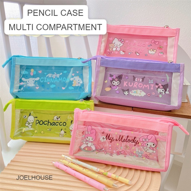 

(JOELHOUSE)PENCIL CASE/PENCIL BAG/KOTAK PENSIL MULTI COMPARTMENT BANYAK POCKET PENYIMPANAN JH067