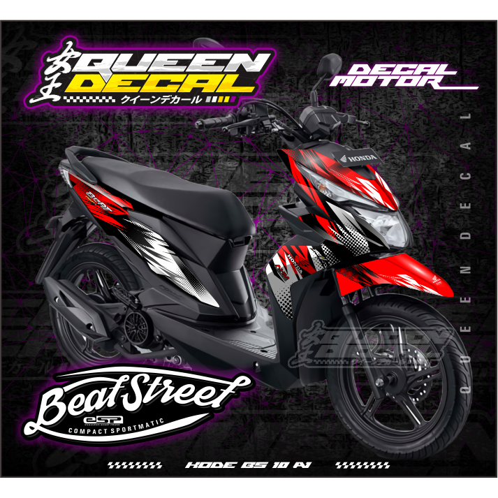 STIKER DECAL BEAT STREET ESP / Stiker Decal Motor BEAT ESP Full Body Desain Custom Keren - BS