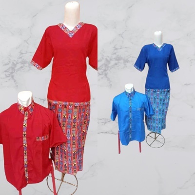 SETELAN ROK WANITA TORAJA BAJU TORAJA KEMEJA PRIA TORAJA