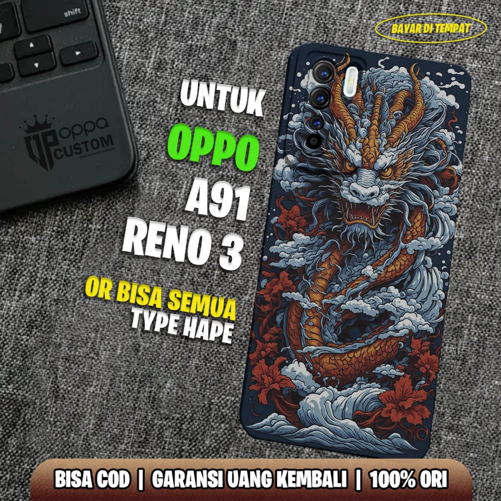Case Oppo Reno 3 / Oppo A91 - Casing Oppo Reno 3 / Oppo A91 - ( NAGA ) - Case Hp - Casing Hp - Softc