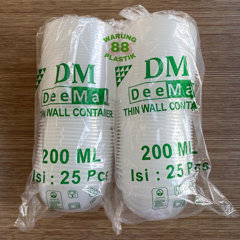 THINWALL DM 200ML BULAT | MANGKOK PLASTIK PUDDING | MANGKOK PLASTIK | MANGKOK PLASTIK SALAD BUAH | M