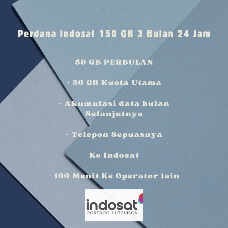 PERDANA INDOSAT 150GB 3BULAN