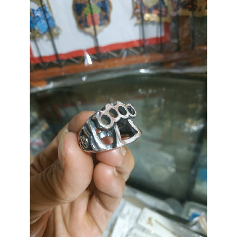 Ring Stainlees Titanium l Skull Ring Titanium l cincin tengkorak
