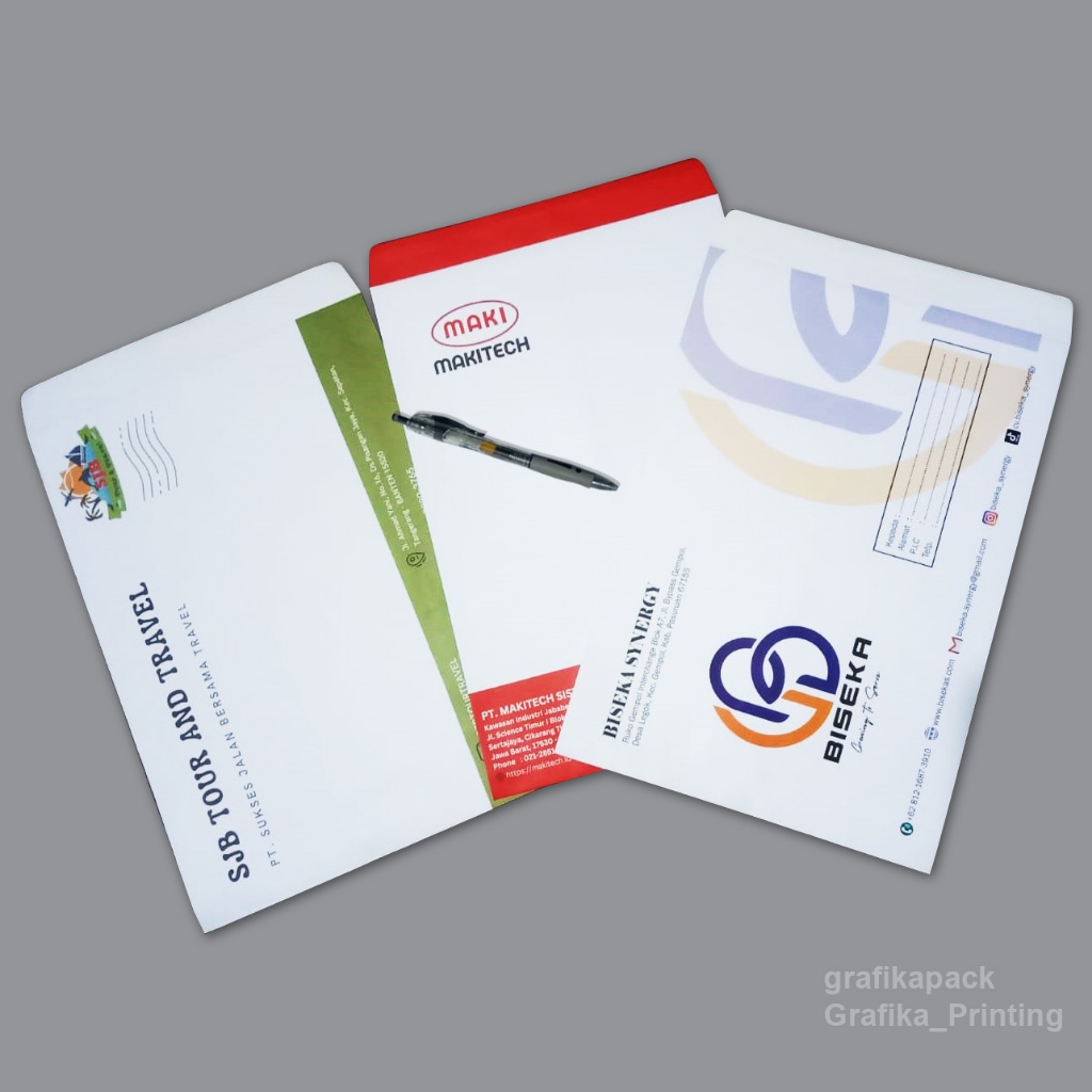 

Cetak Amplop Custom Full Color Offset Ukuran Folio Putih