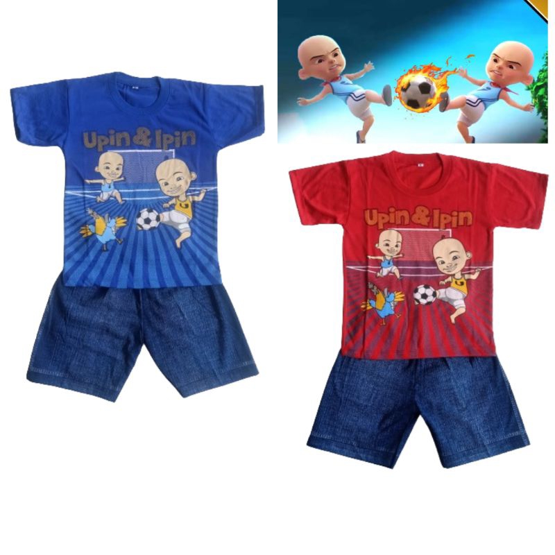 Setelan Anak Upin Ipin Main Bola