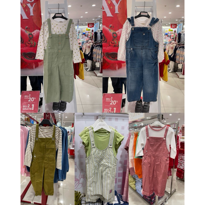 PITO DITO - Set Overall Anak Perempuan (2-14 Tahun)