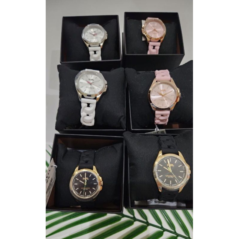 Jam Tangan Wanita Coach Black Rubber Nwt Original