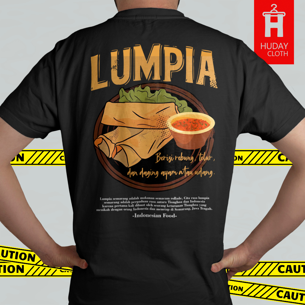 KAOS KLATEN / LUMPIA SEMARANG / INDONESIAN FOOD / MAKANAN INDONESIA / T-SHIRT COD / PREMIUM COTTON