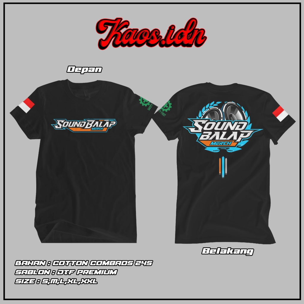 [Bisa COD] Kaos Sound Balap Original Merchandise | Kaos Katun 24s Asli | Kaos Spesial Pemburu Horeg 