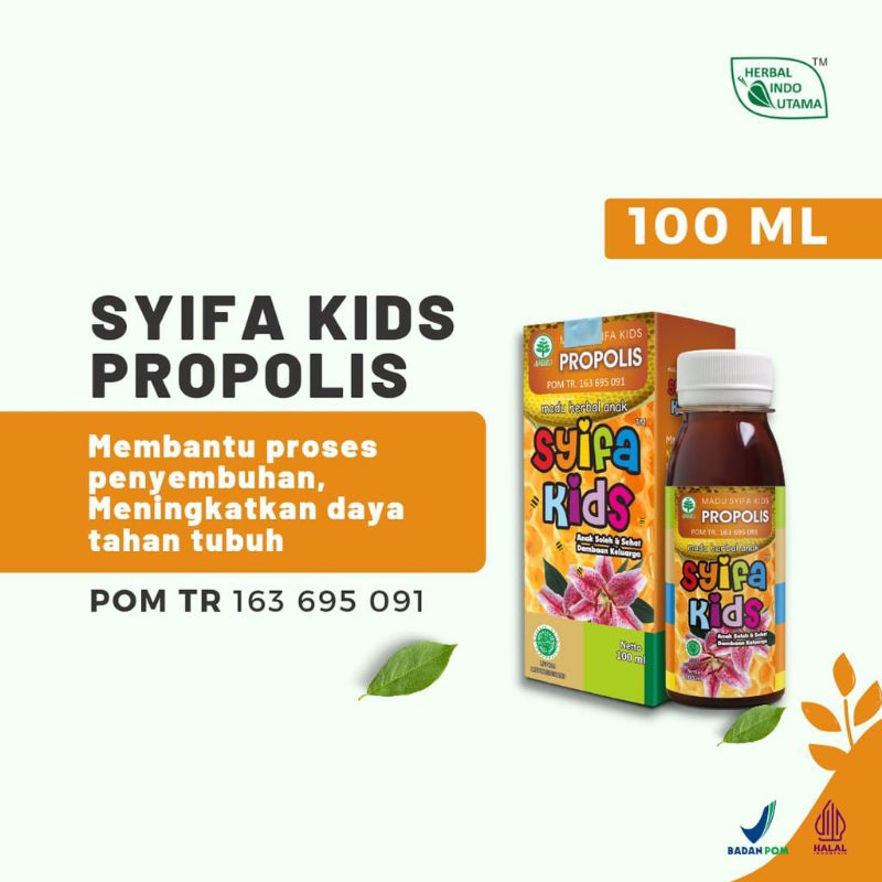 

SYIFA KIDS PROPOLIS 100ML | Madu Herbal Anak Menjaga Daya Tahan Tubuh dan Meningkatkan Kekebalan Tubuh Anak