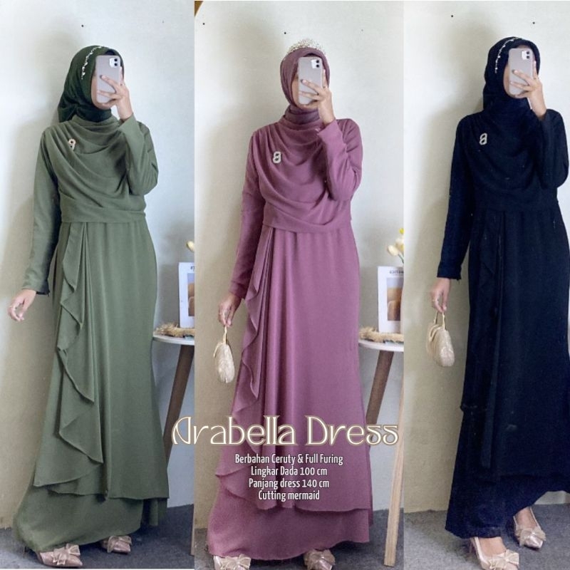 READY STOCK ARABELLA DRESS (FREE BROSS)