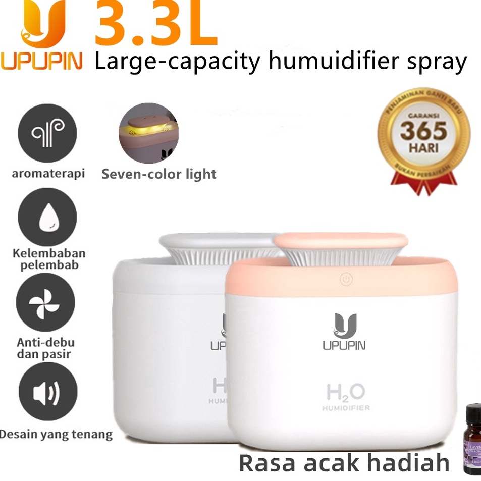 Produk Ekslusif UPUPIN Humidifier Air 33ml Aromaterapi Diffuser Dengan 7 color HUMIDIFIER DIFFUSERPu