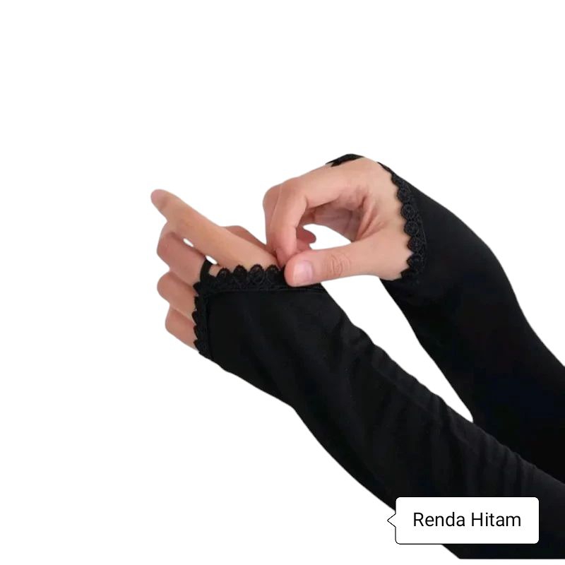 TERMURAH Handsock Ring Renda Hitam Premium
