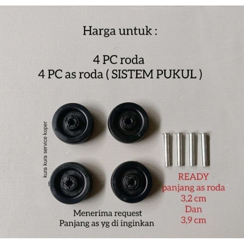 roda single universal semua koper