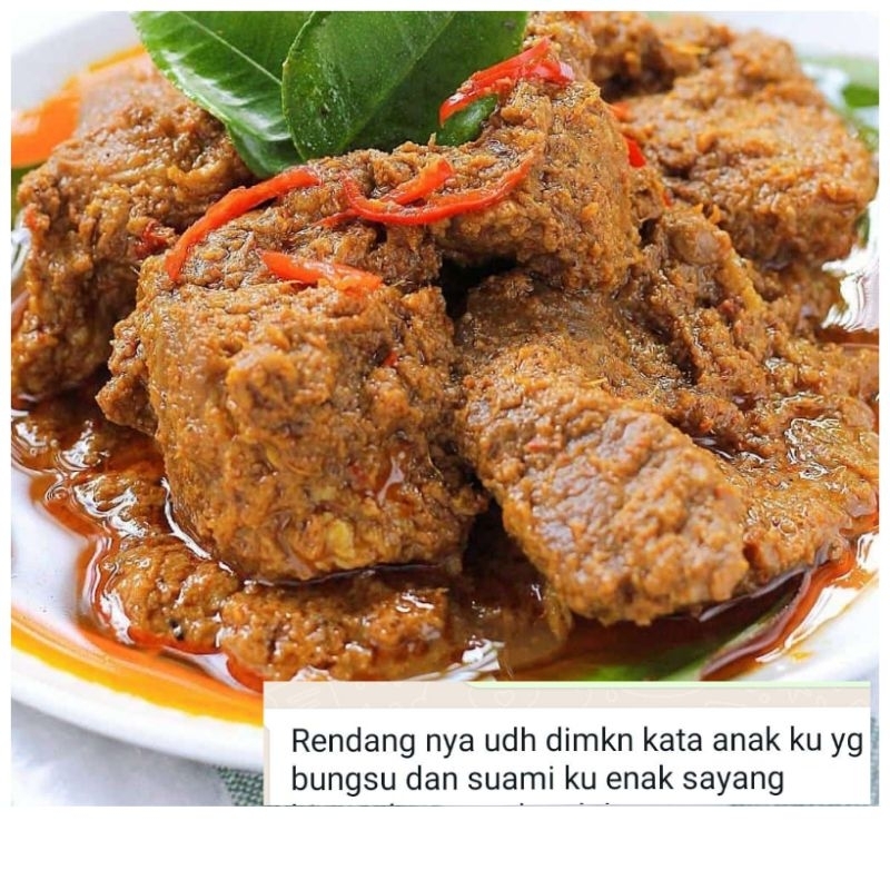 

Rendang padang asli, halal. Bahan daging sapi segar dan bumbu pilihan.