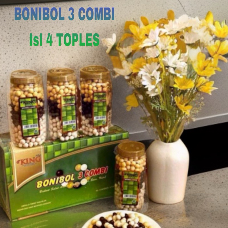 

Coklat bonibol 3 Combi 1 dus isi 4 toples coklat keju dan susu 250gram