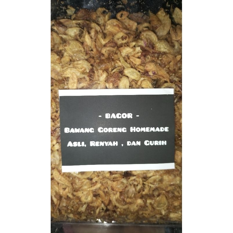 

BAGOR /BAWANG GORENG ASLI TANPA CAMPURAN 40GR