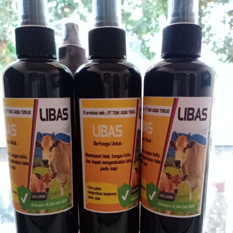 LIBAS 200 ML dan 60 ML, Obat Lalat Sapi paling Ampuh dan Menyembuhkan luka sapi , Kutu Sapi dan lain