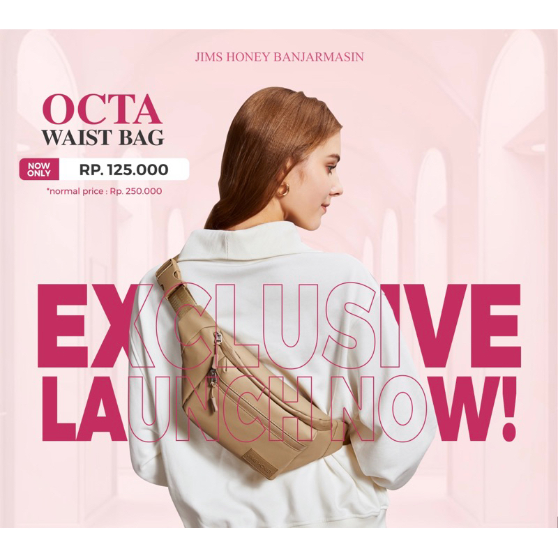OKTA WAIST BAG UNISEX TAS PRIA WANITA JIMSHONEY BANJARMASIN