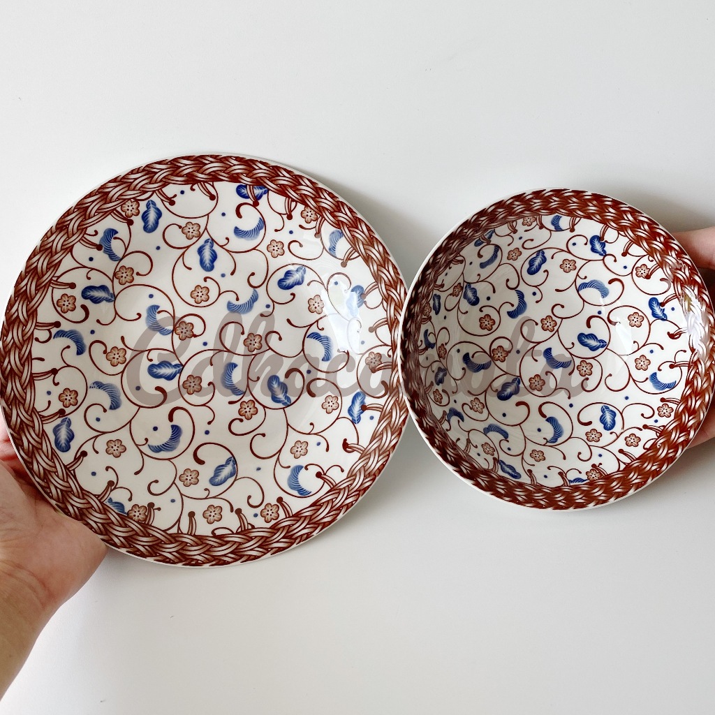 Mangkok elegan motif batik bahan keramik premium tebal