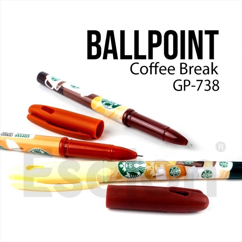 

(12pcs) Pulpen Gel Drink Boba 737 & Starbucks Coffee 738 / 1pack Pulpen Gel Fancy