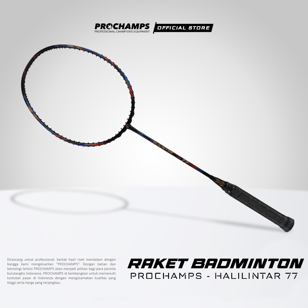 Raket Badminton Prochamps Halilintar 77 HR 77 Hitam