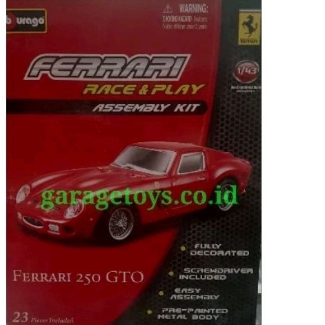 Bburago 1:43 Diecast Ferrari 250 GTO Model Kit