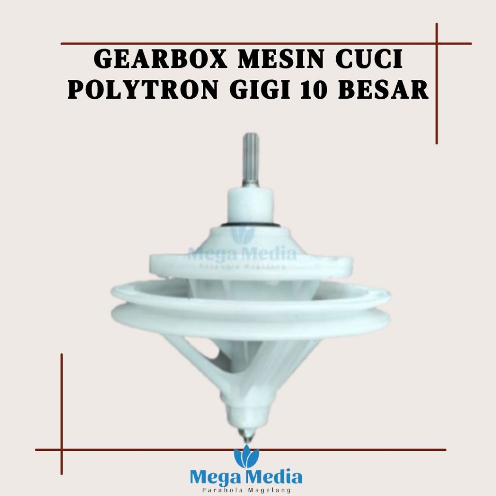GEARBOX MESIN CUCI POLYTRON/SHARP GIGI 10 PULLY BESAR