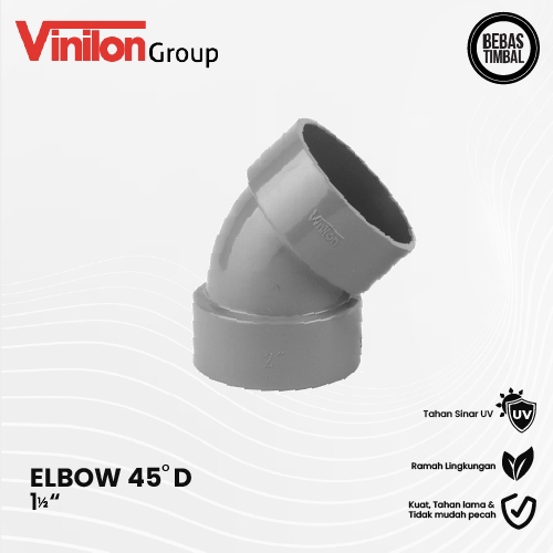 Elbow 45° PVC D 1 1/2 Inch Vinilon