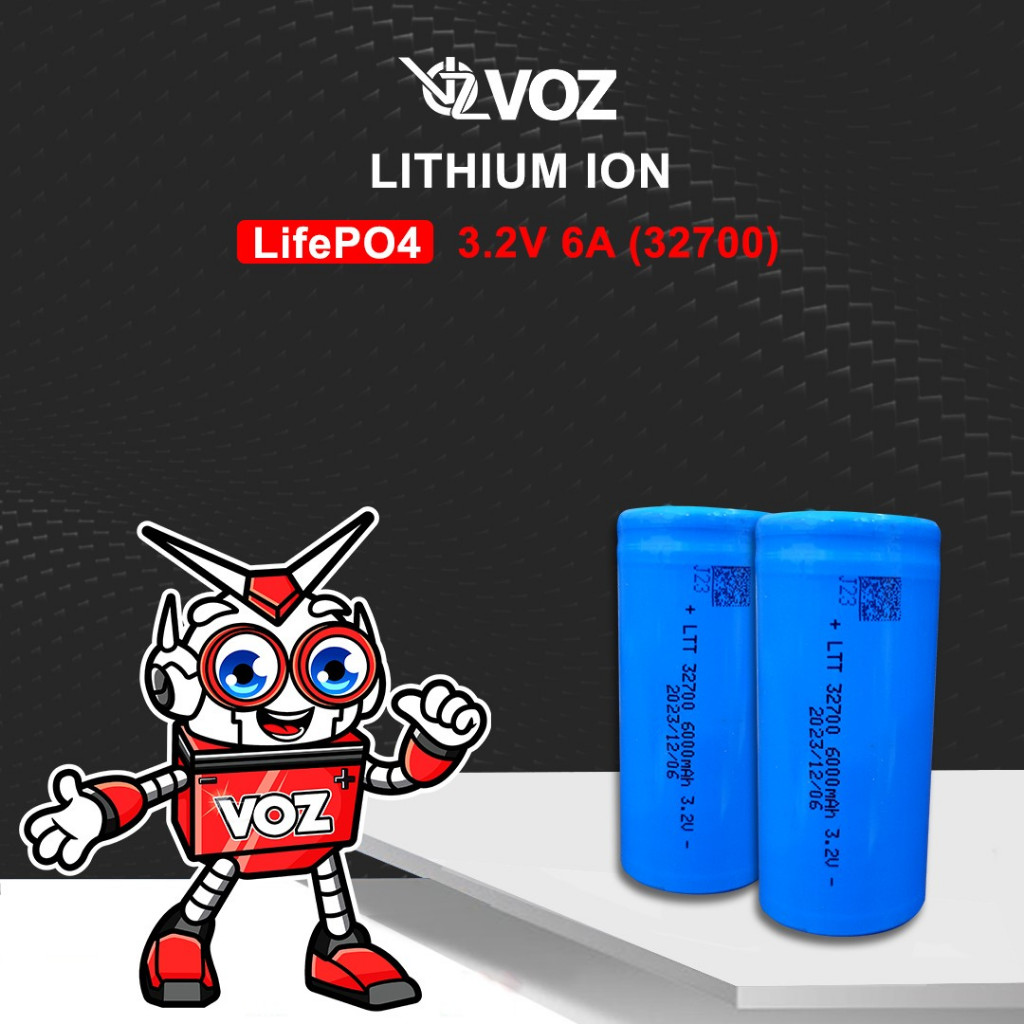 BATERAI LITHIUM 32700  3.2V 6A - Voz Lithium 3.2V 6A (32700)